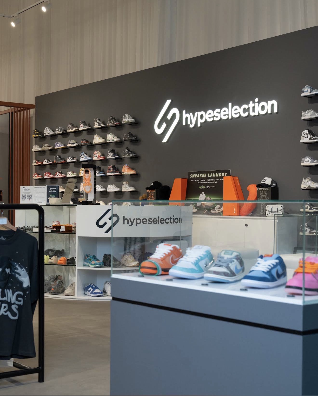 Hype Selection City Centre Mirdif branded sneaker showroom
